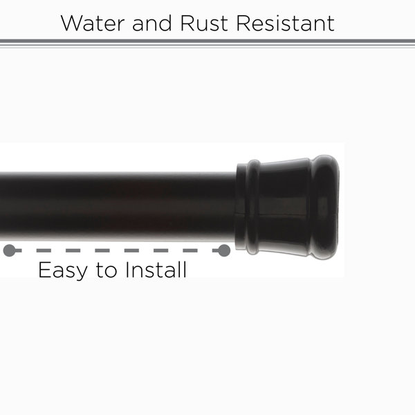 Bath Bliss 72" Adjustable Straight Tension Shower Curtain Rod & Reviews